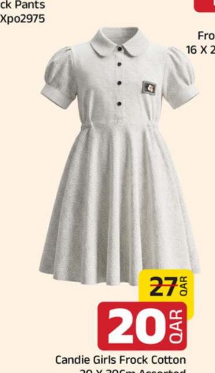 Candie Girls Frock Cotton 20 X 30Cm Assorted
