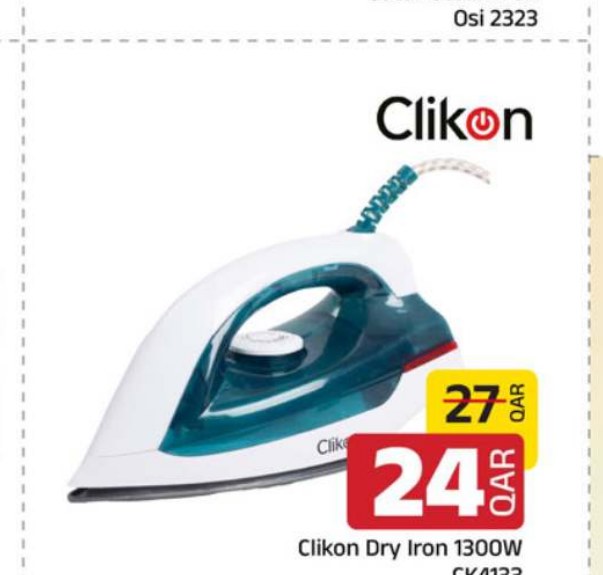 Clikon Dry Iron 1300W CK4133