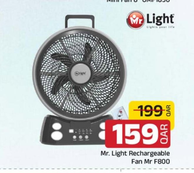 Mr. Light Rechargeable Fan Mr F800