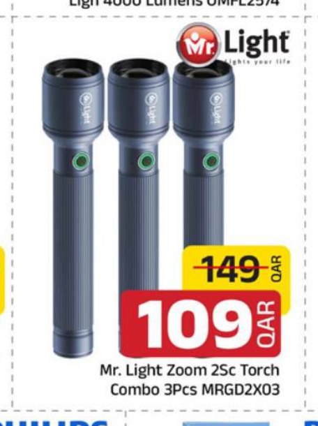 Mr. Light Zoom 2Sc Torch Combo 3Pcs MRGD2X03