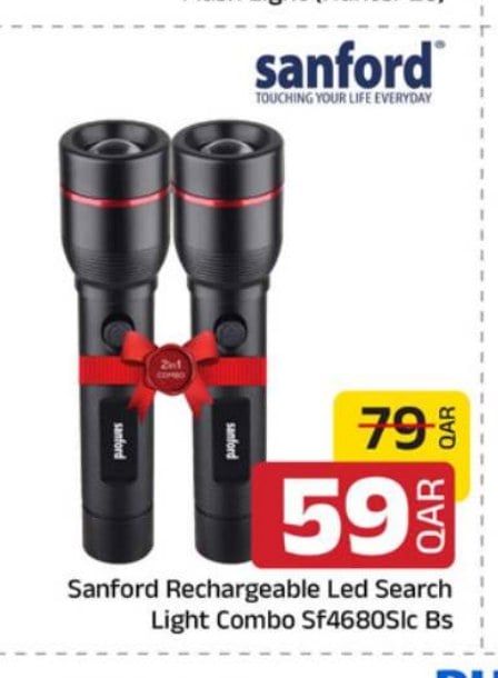 Sanford Rechargeable Led Search Light Combo Sf4680Slc Bs