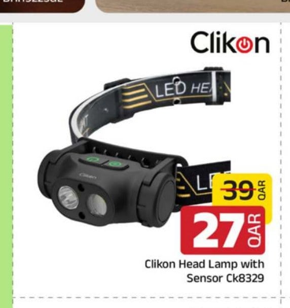 Clikon Head Lamp with Sensor Ck8329