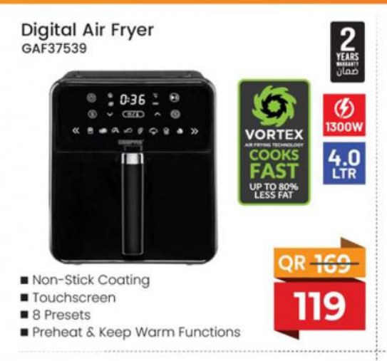 Geepas Digital Air Fryer GAF37539