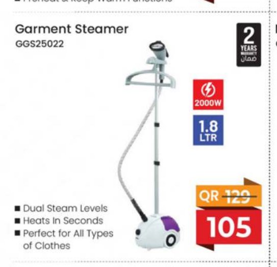 Geepas Garment Steamer GGS25022