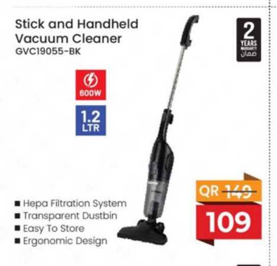 Stick and Handheld Vacuum Cleaner GVC19055-BK