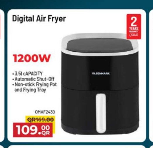 Olsenmark Digital Air Fryer OMAF2430 1200W