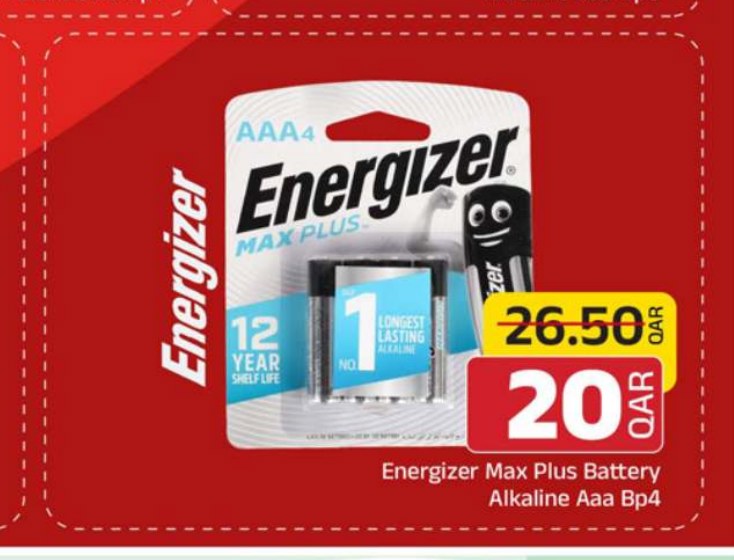 Energizer Max Plus Battery Alkaline Aaa Bp4