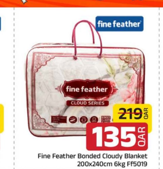 Fine Feather Bonded Cloudy Blanket 200x240cm 6kg Ff5019