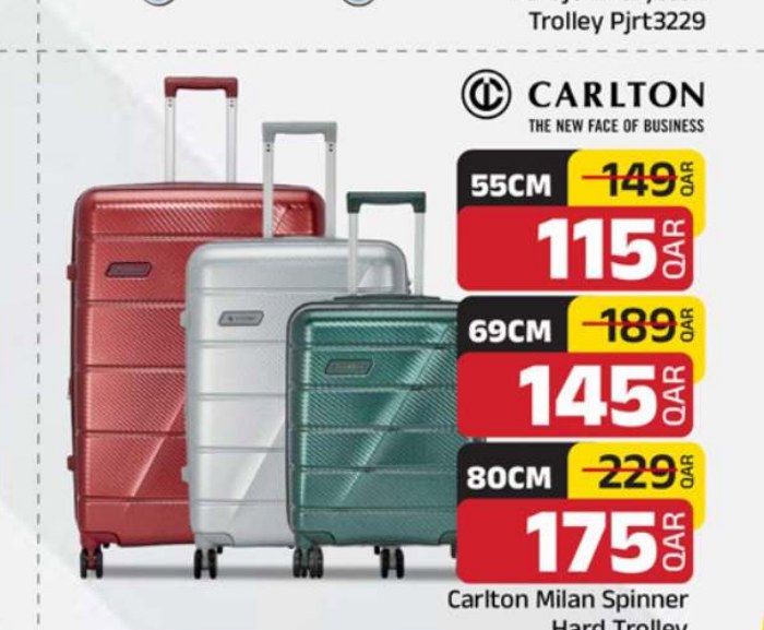 Carlton Milan Spinner Hard Trolley 55CM