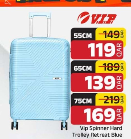Vip Spinner Hard Trolley Retreat Blue 55CM