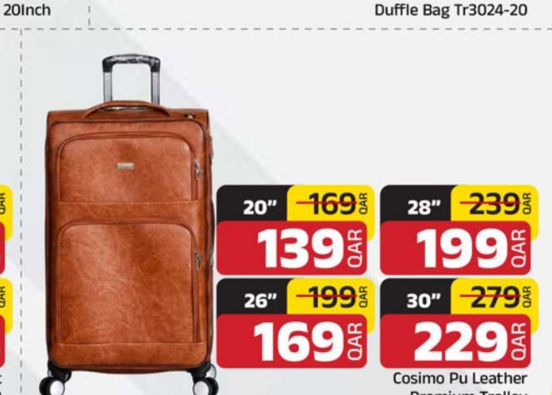 Cosimo Pu Leather Premium Trolley 28"