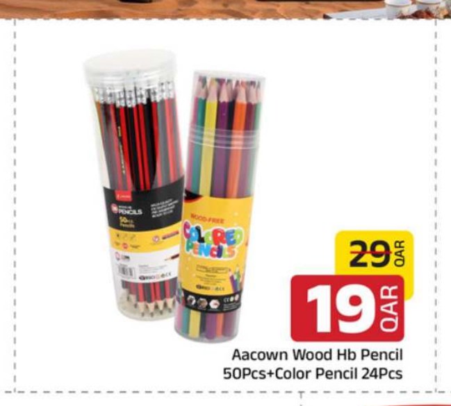 Aacown Wood Hb Pencil 50Pcs+Color Pencil 24Pcs