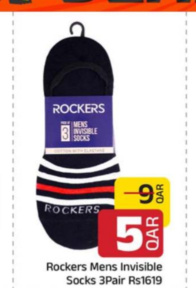 Rockers Mens Invisible Socks 3Pair Rs1619