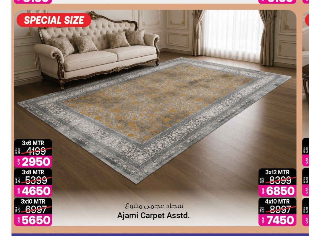 سجاد عجمي متنوع 3x6 متر