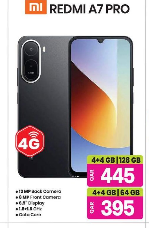 Redmi A7 Pro 4+4GB RAM 64GB Storage