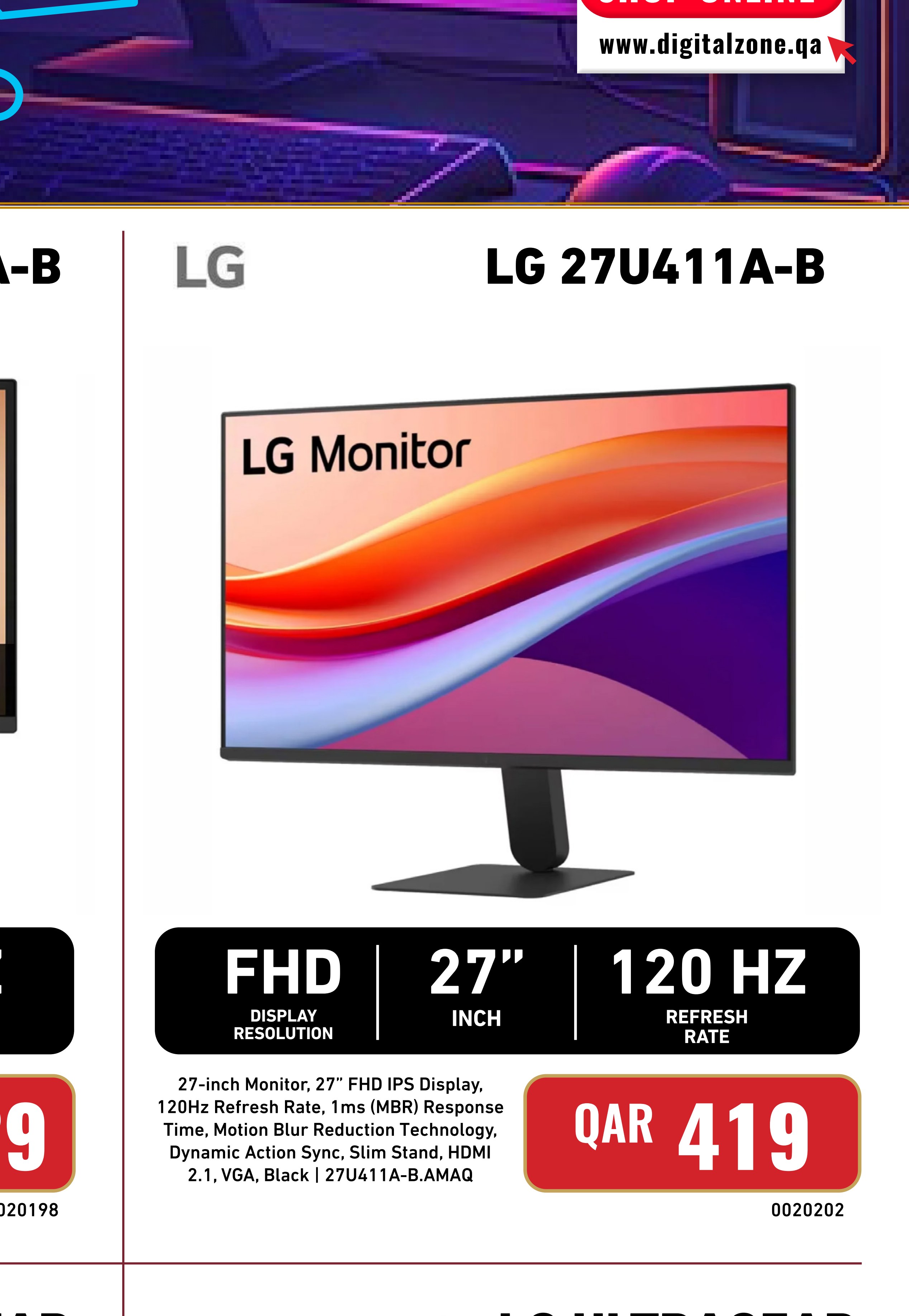 LG 27U411A-B 27-inch Monitor