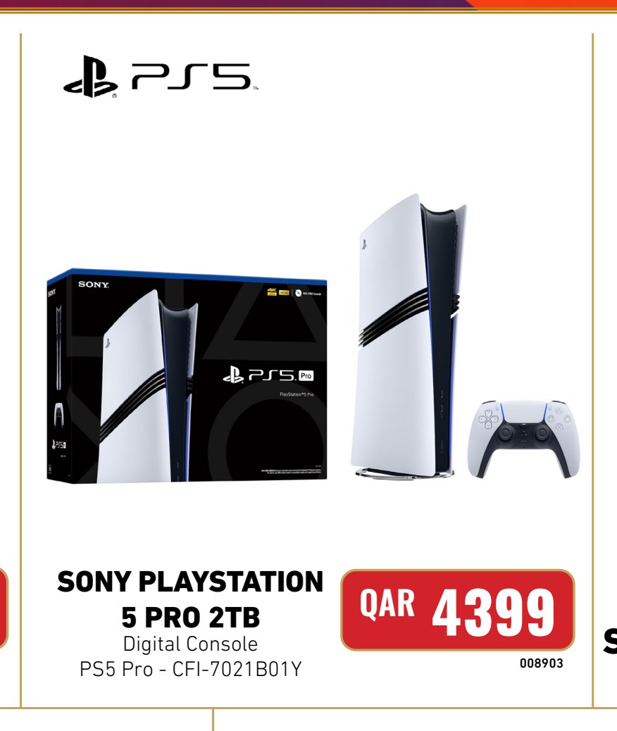 SONY PLAYSTATION 5 PRO 2TB Digital Console PS5 Pro - CFI-7021B01Y