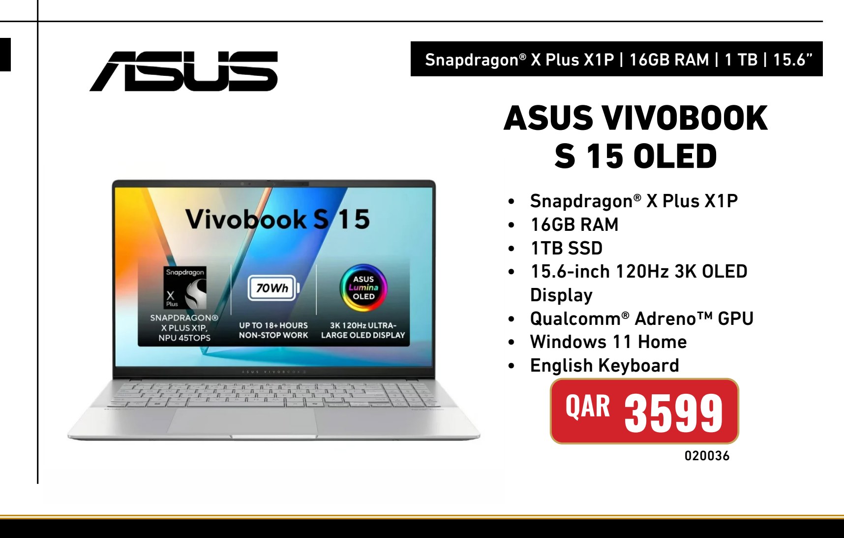 ASUS VIVOBOOK S 15 OLED