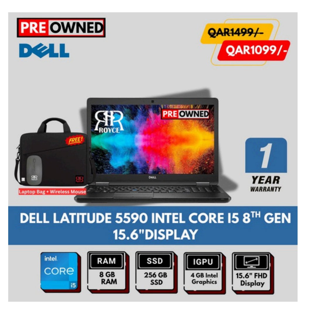 DELL LATITUDE 5590 INTEL CORE I5 8TH GEN 15.6"DISPLAY