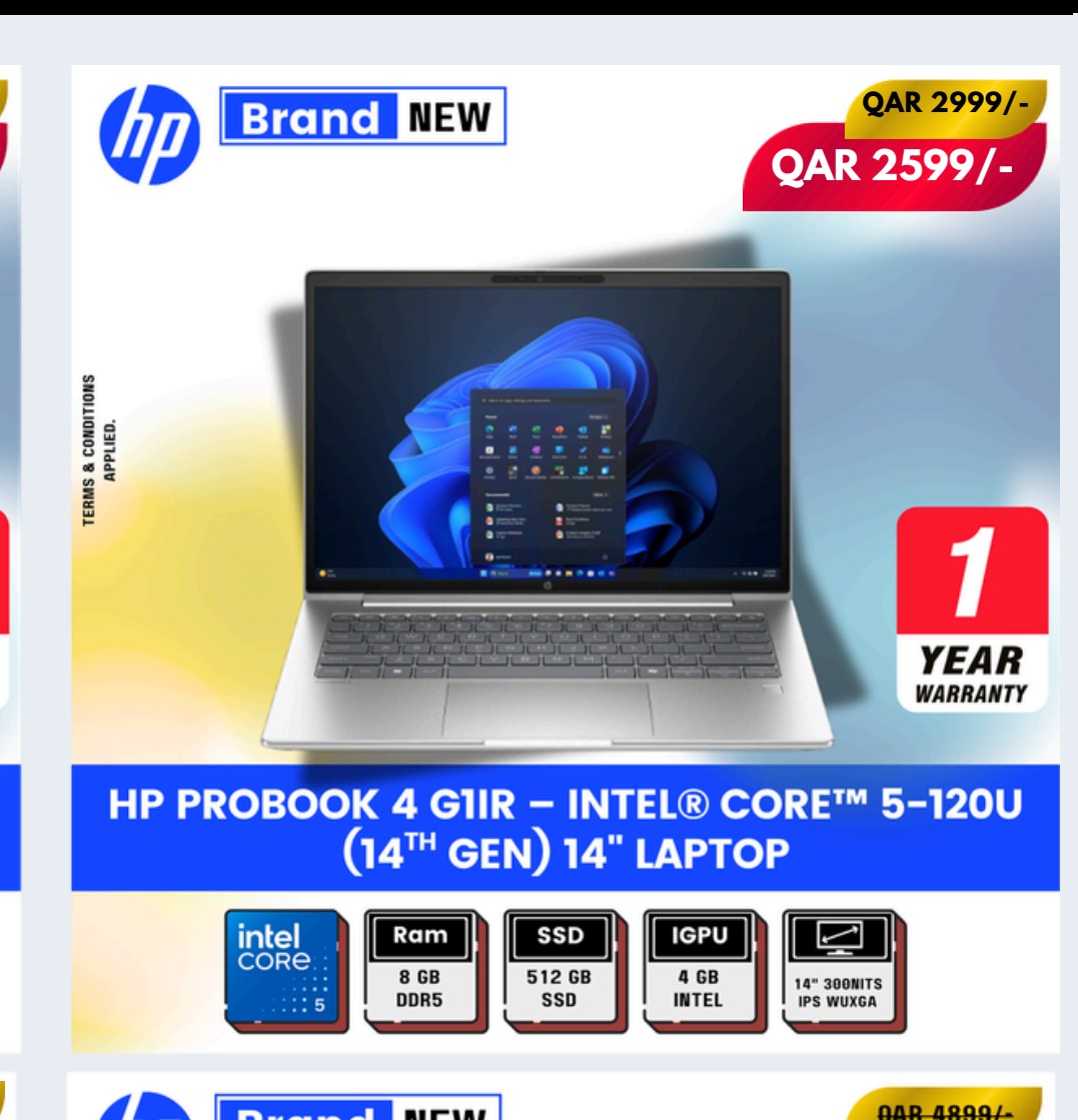 HP PROBOOK 4 G11R - INTEL® CORE™ 5-120U (14TH GEN) 14" LAPTOP