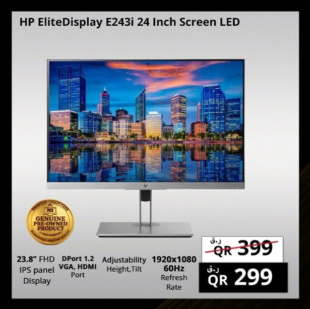 HP EliteDisplay E243i 24 Inch Screen LED
