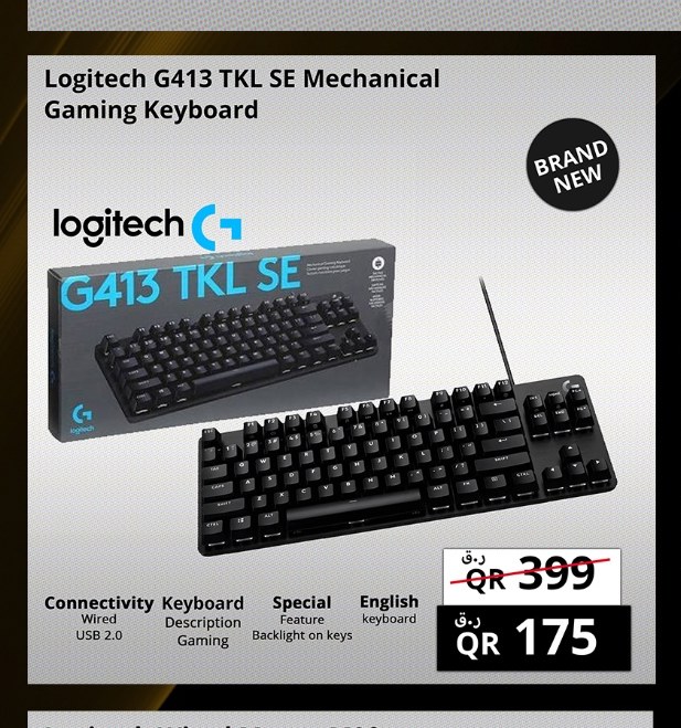 Logitech G413 TKL SE Mechanical Gaming Keyboard