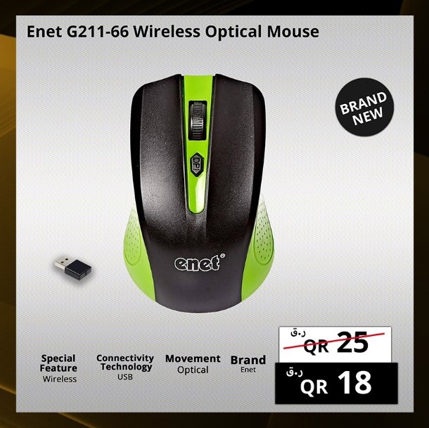 Enet G211-66 Wireless Optical Mouse