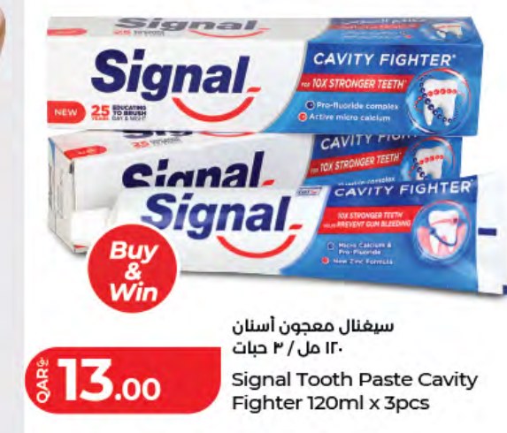 Signal Tooth Paste Cavity Fighter 120ml x 3pcs
