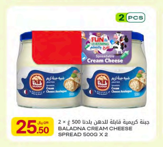 جبنة كريمية قابلة للدهن بلدنا 500 غ × 2