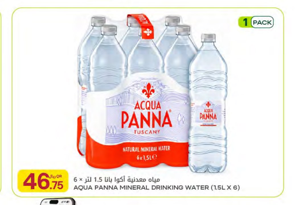 AQUA PANNA MINERAL DRINKING WATER (1.5L X 6)