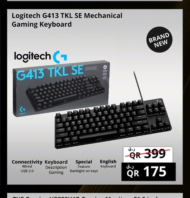 Logitech G413 TKL SE Mechanical Gaming Keyboard