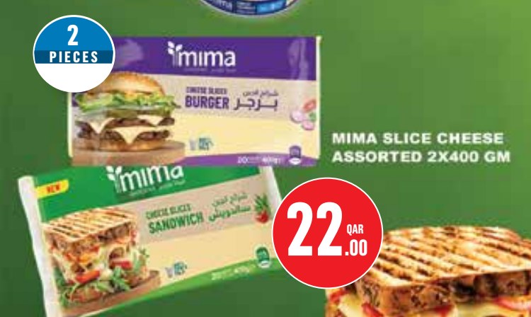 Mima Slice Cheese Assorted 2x400 GM