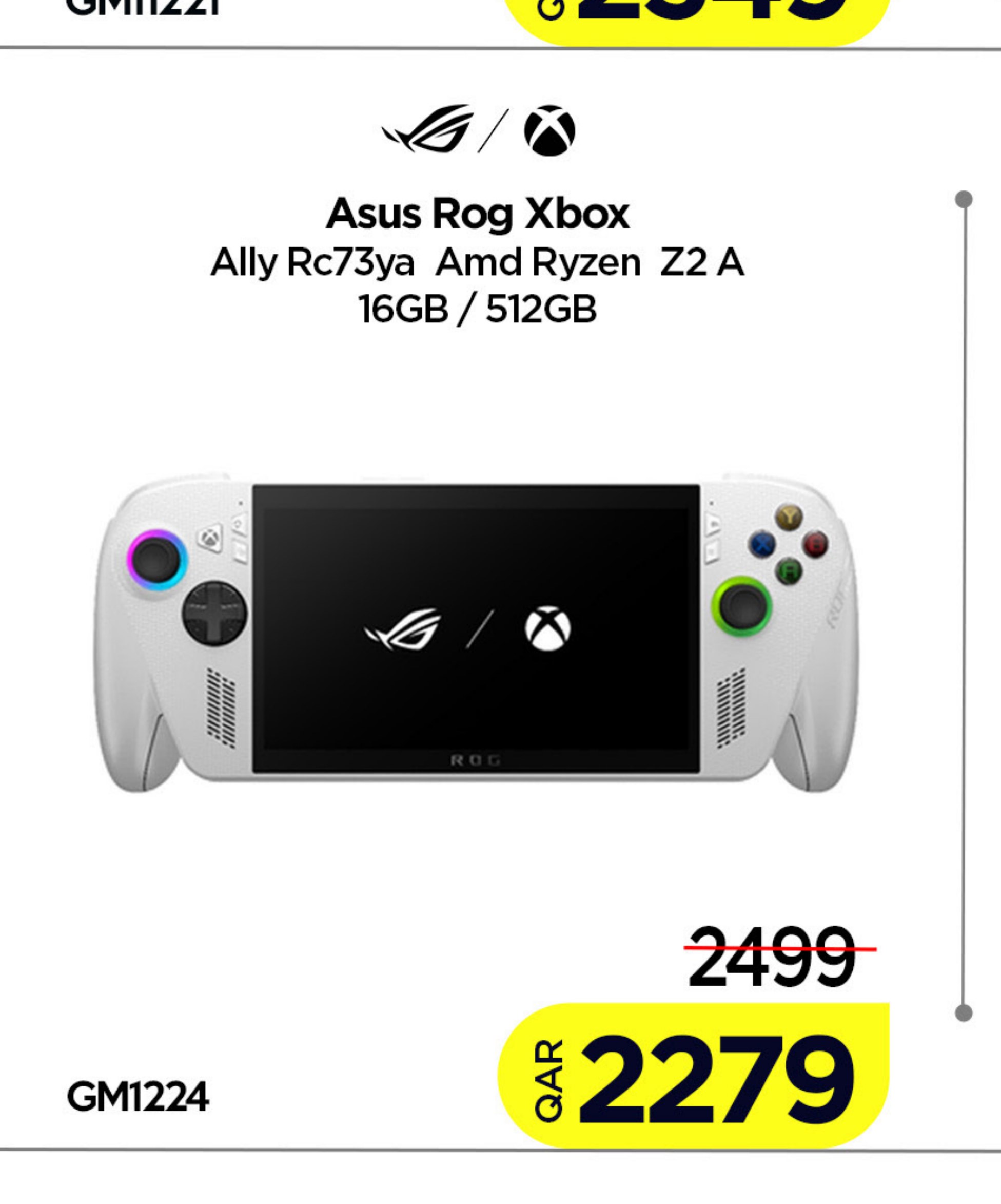 Asus Rog Xbox Ally Rc73ya Amd Ryzen Z2 A 16GB / 512GB