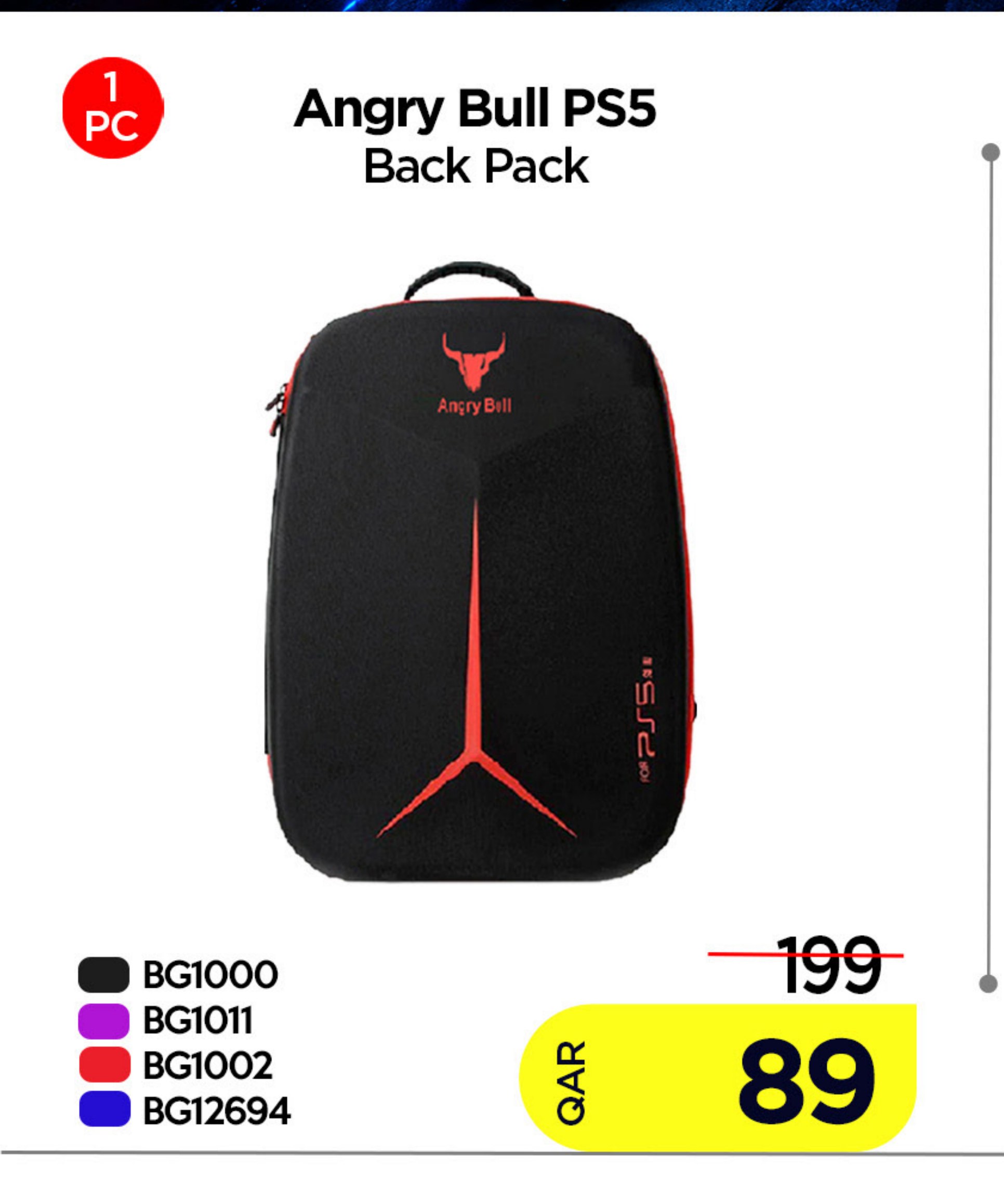 Angry Bull PS5 Back Pack