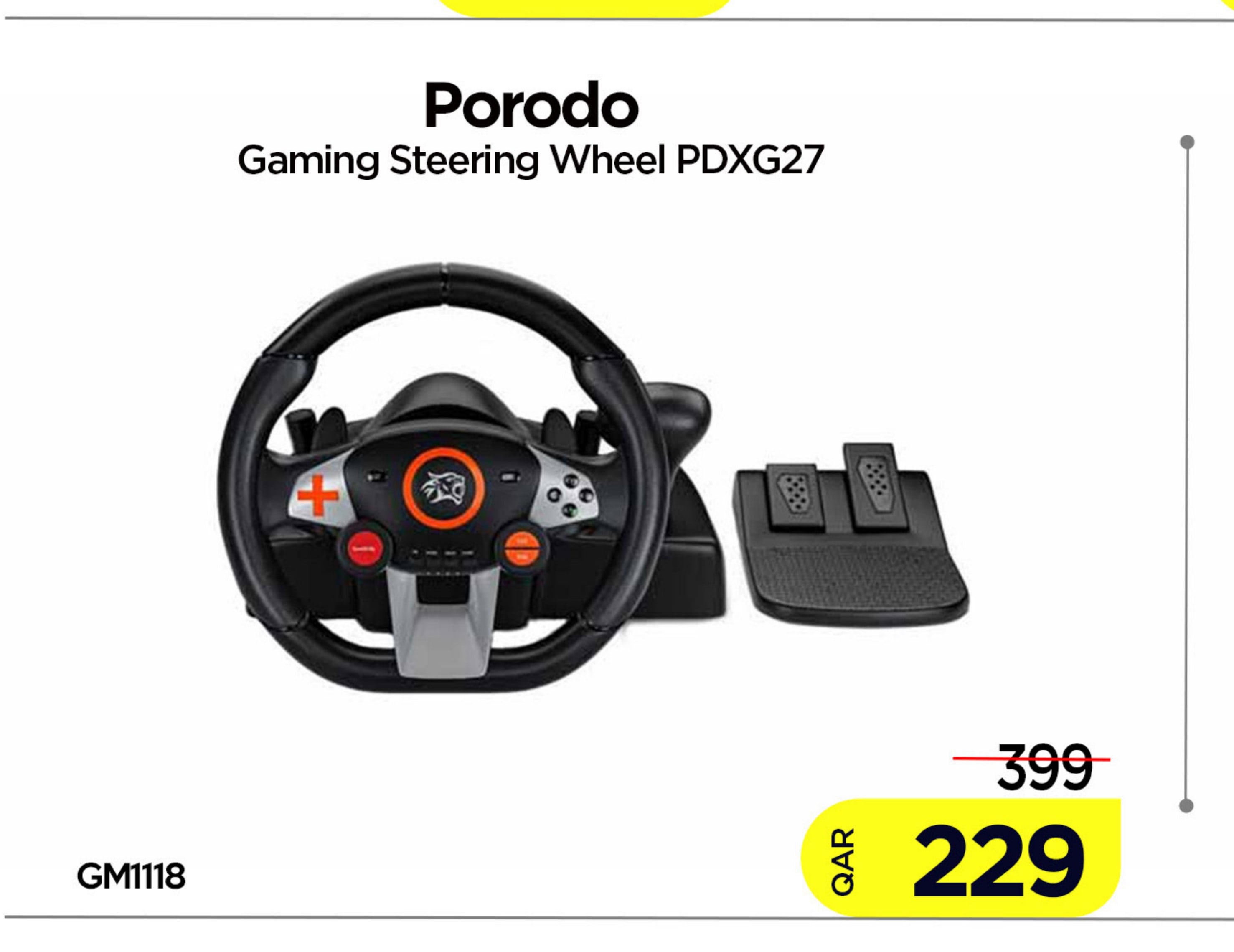 Porodo Gaming Steering Wheel PDXG27