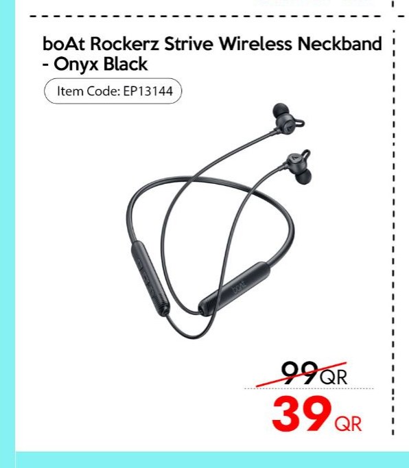 boAt Rockerz Strive Wireless Neckband - Onyx Black
