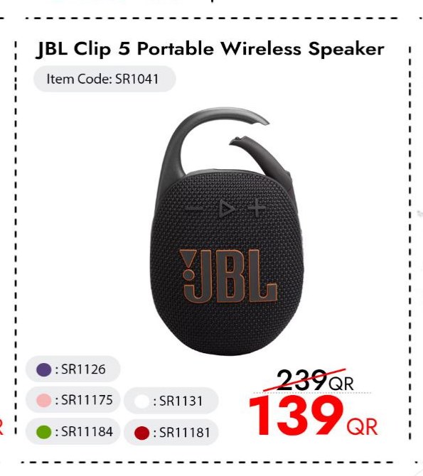 JBL Clip 5 Portable Wireless Speaker
