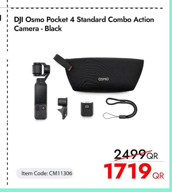 DJI Osmo Pocket 4 Standard Combo Action Camera - Black