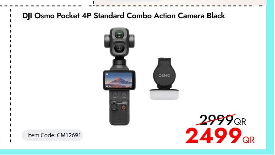DJI Osmo Pocket 4P Standard Combo Action Camera Black