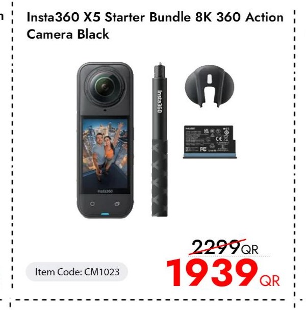 Insta360 X5 Starter Bundle 8K 360 Action Camera Black