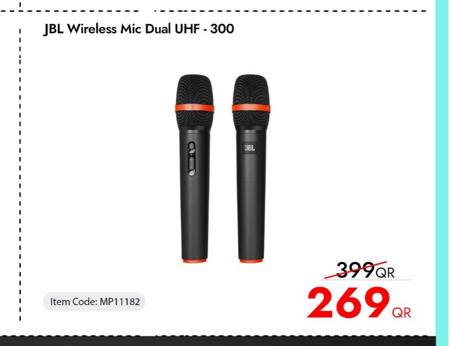 JBL Wireless Mic Dual UHF - 300