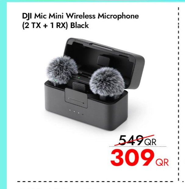 DJI Mic Mini Wireless Microphone (2 TX + 1 RX) Black